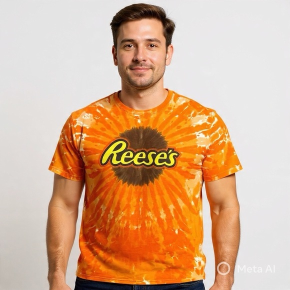 Other - Reeses Tie Dye Graphic Tee Orange 2XL